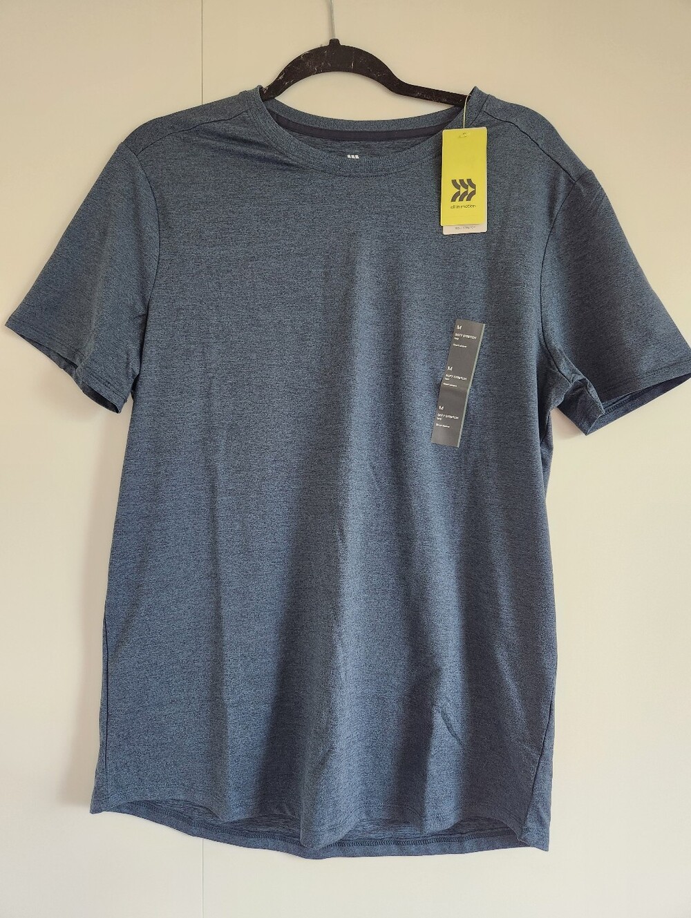All In Motion Soft Stretch Medium Blue Heather Athletic Workout Activewear NWT